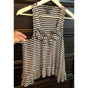 LIVING DOLL Striped Cropped Top M